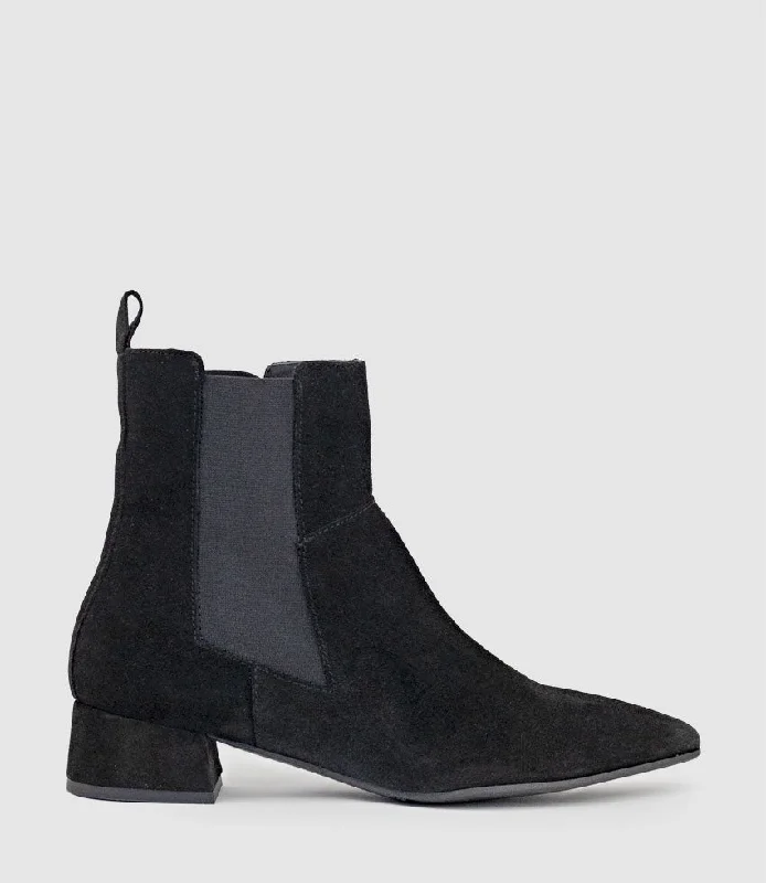 women's ankle boots with cutoutsZEBE35 Pointed Ankle Boot with Gusset in Black Suede women's ankle boots with cutoutsZEBE35 Pointed Ankle Boot with Gusset in Black Suede